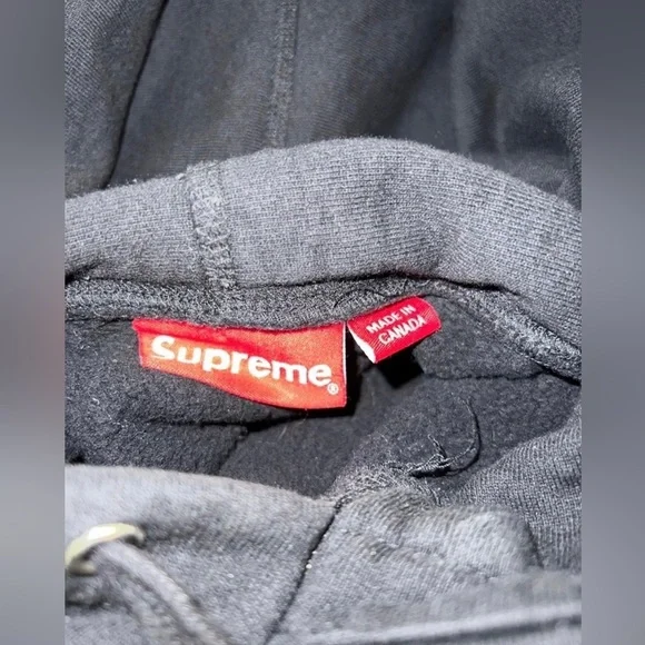 All Black supreme Box logo hoodie size med